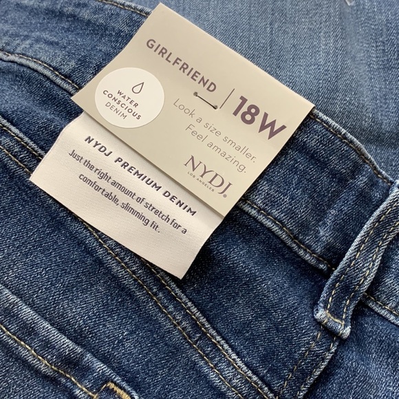 NYDJ Girlfriend Jeans Newton With Knee Slit Size 18W - Picture 4 of 4